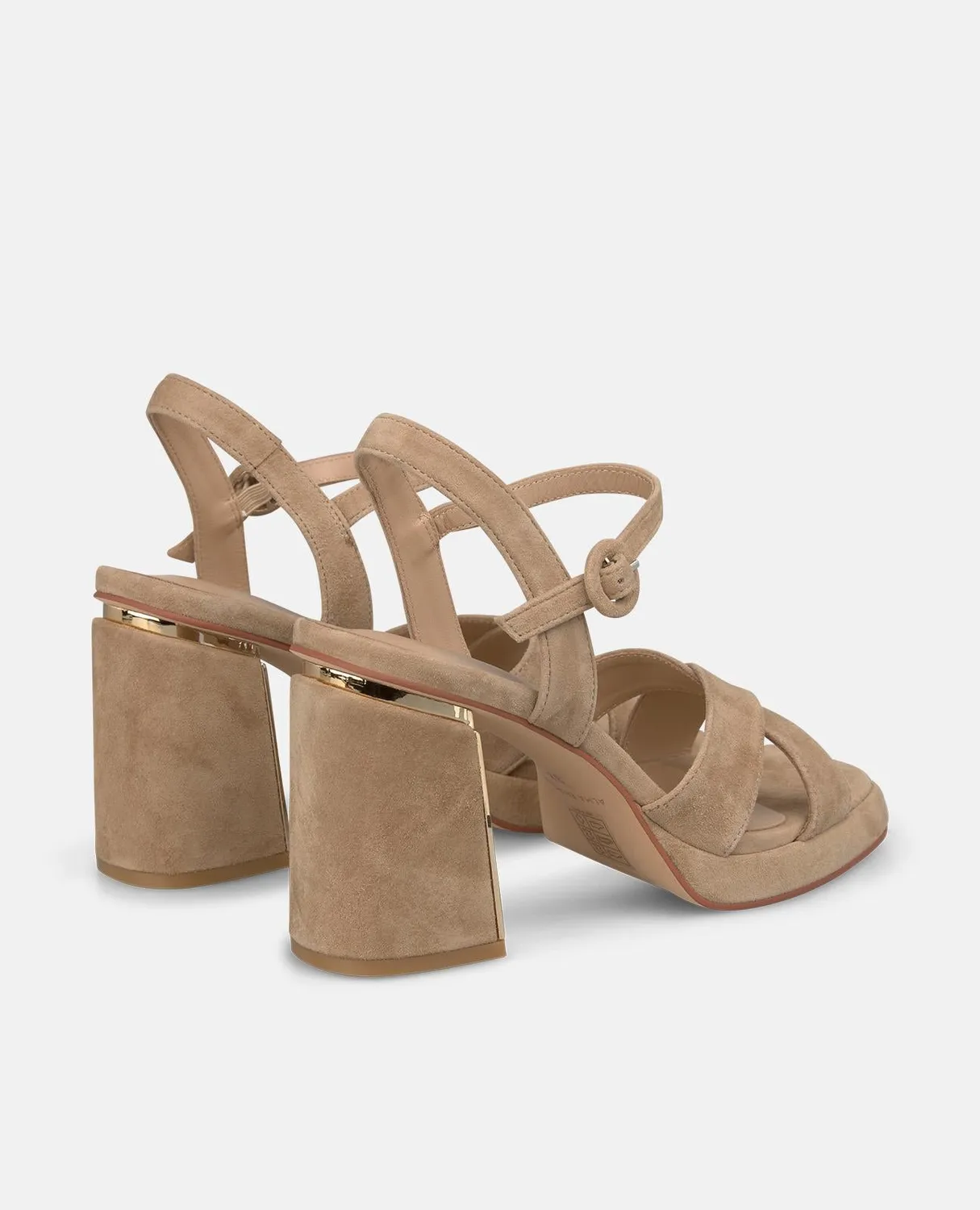 Alma en Pena V262651 sandales cuir sable talon large 8,5 cm