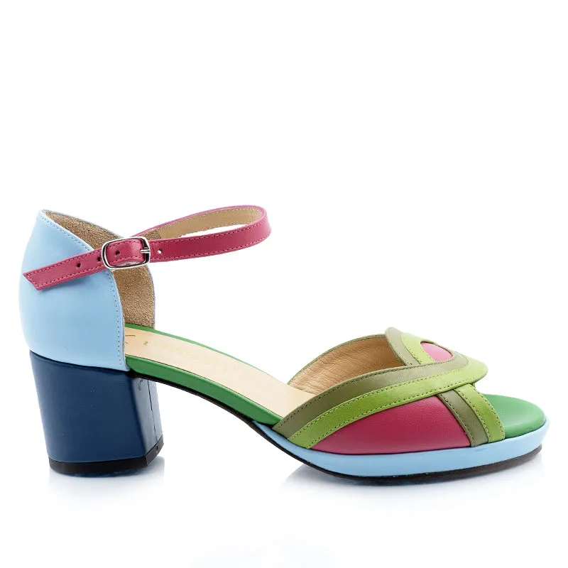 Bégum Paris Saint-Raphaël sandales multicolores cuir