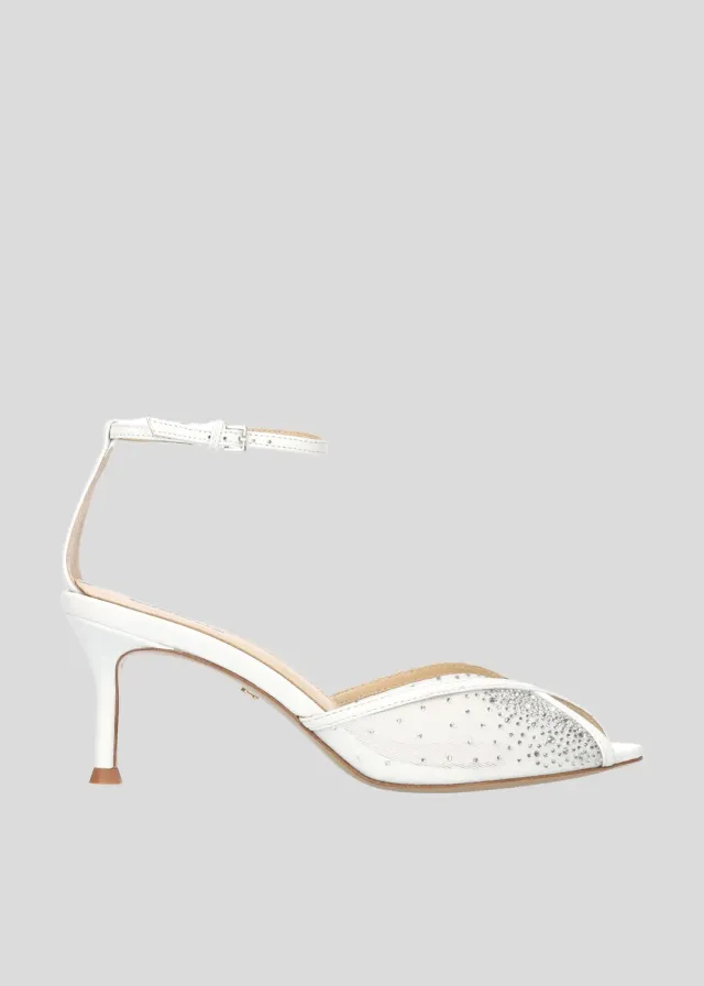 Lola Cruz Anelisse 65 sandales à talon blanc