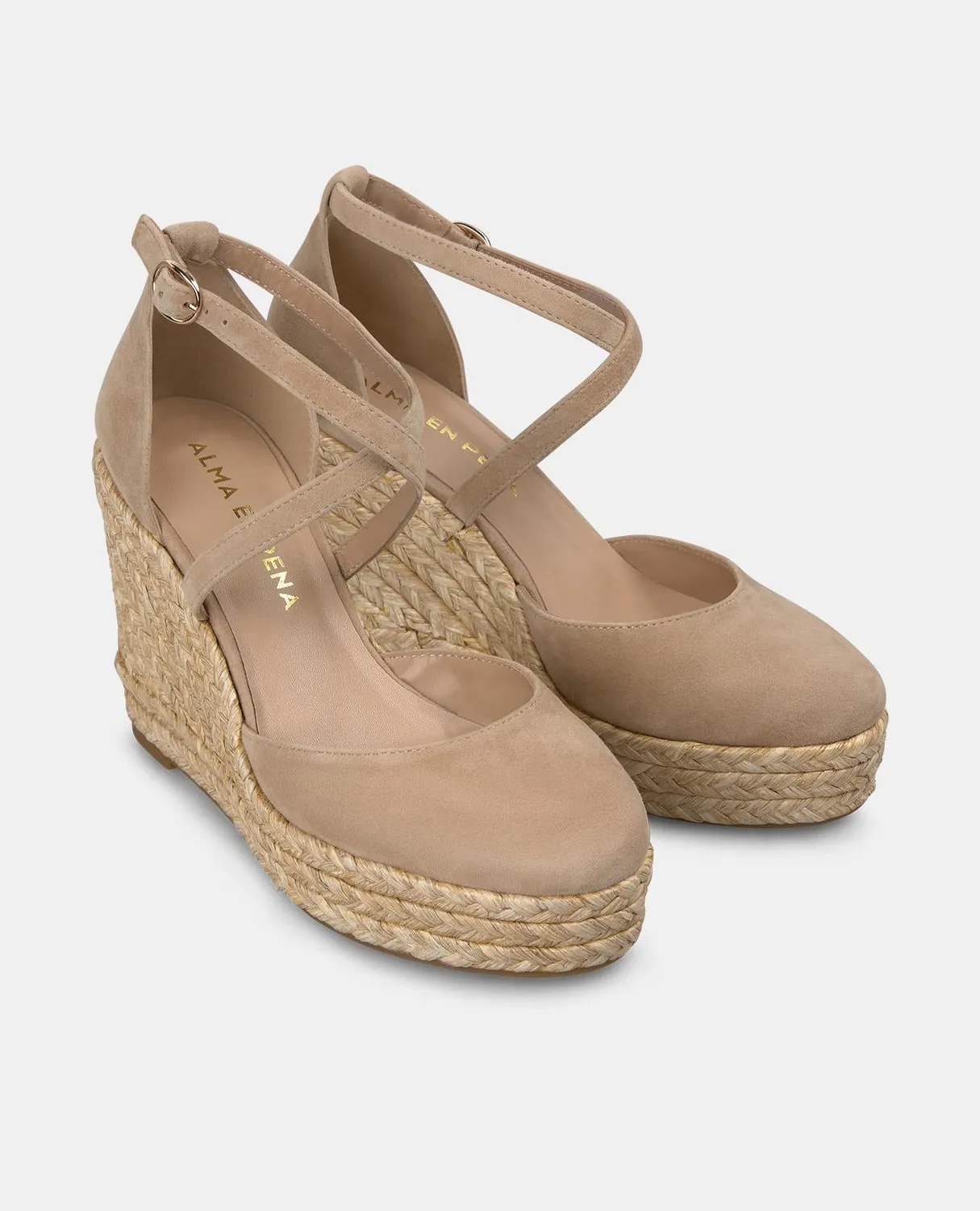 Alma en Pena V2551005 compensées beige talon 8 cm