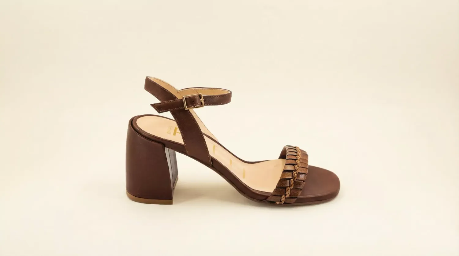 Matteo Pitti Dory sandales marron talon bloc cuir