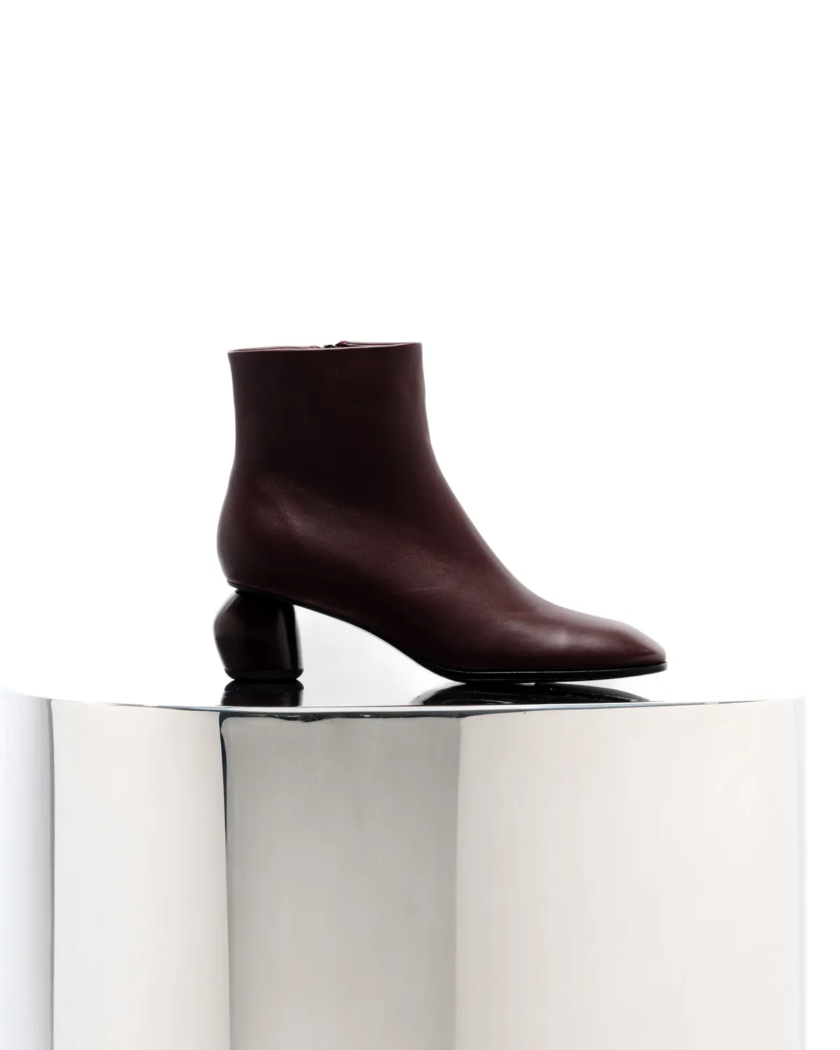 Mi/Mai Tadao Burgundy bottines cuir talon 5cm