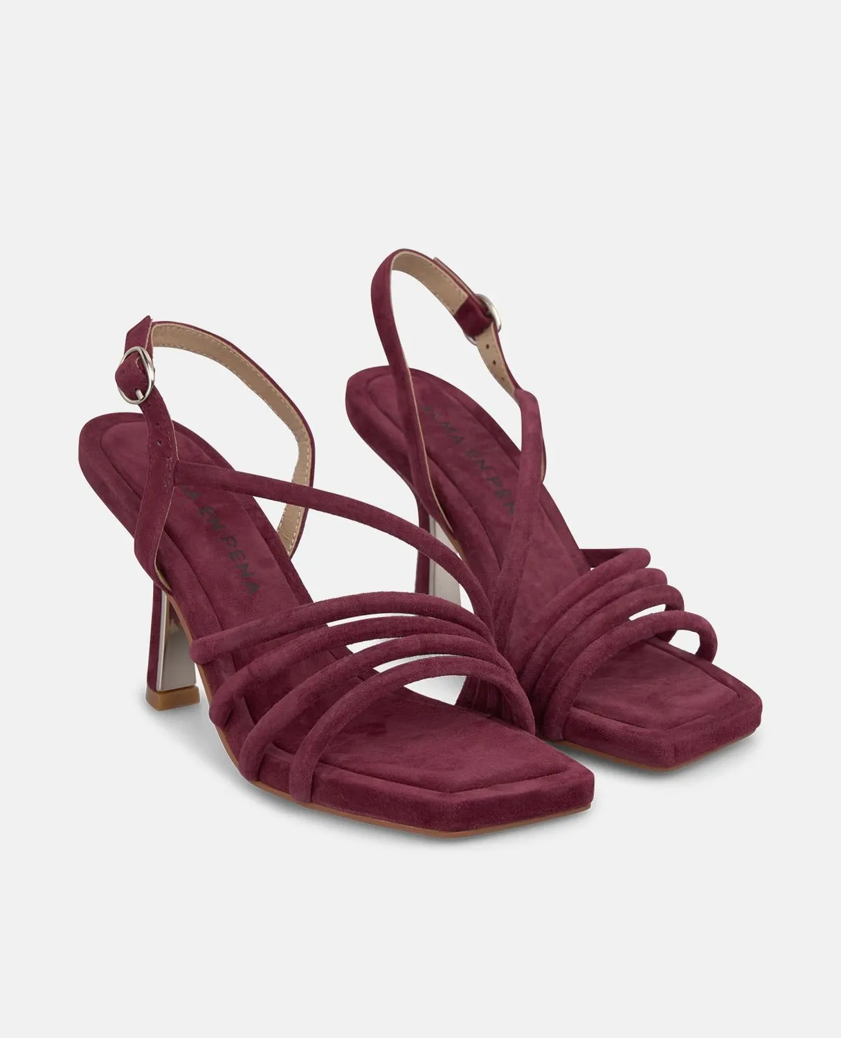 Alma en Pena V264001 sandales cuir bordeaux talon 9 cm