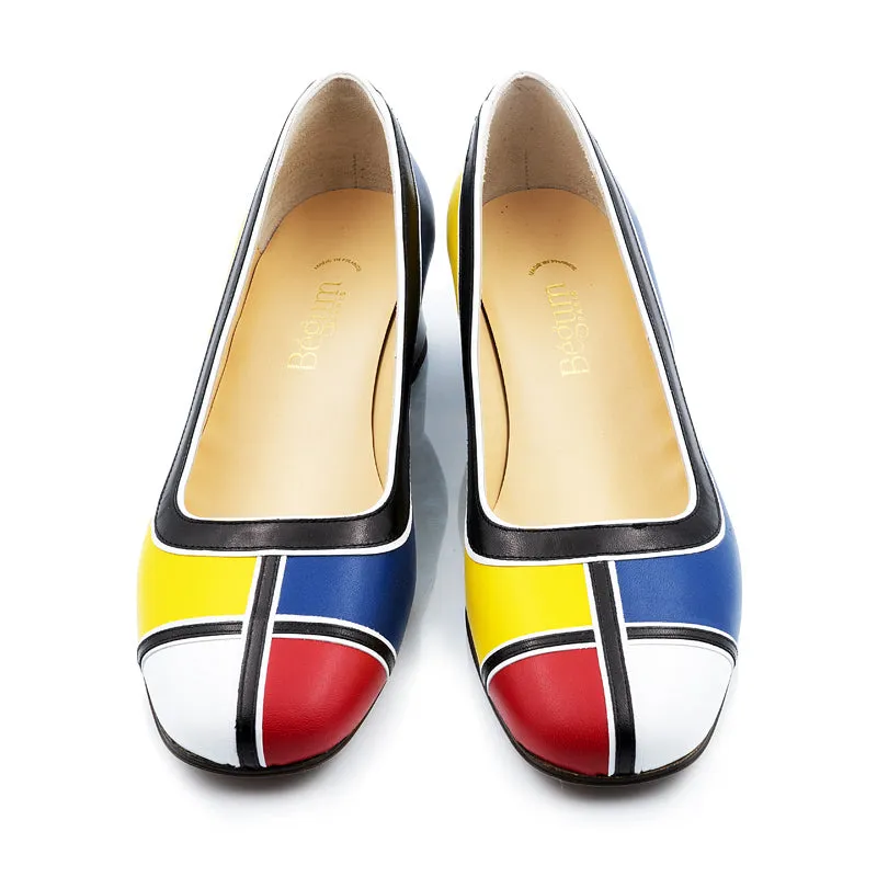 Bégum Paris Joséphine escarpin cuir Mondrian