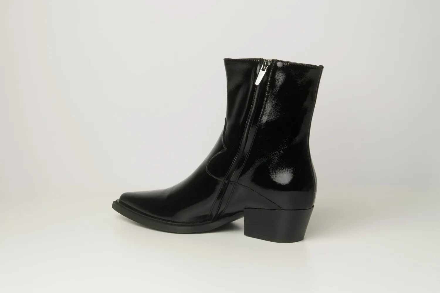 Matteo Pitti Texano bottines noires à zip talon bas