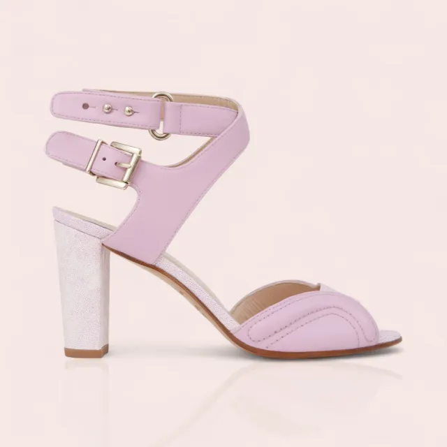 Karine Arabian Jackson sandale cuir lilas talon 85 mm