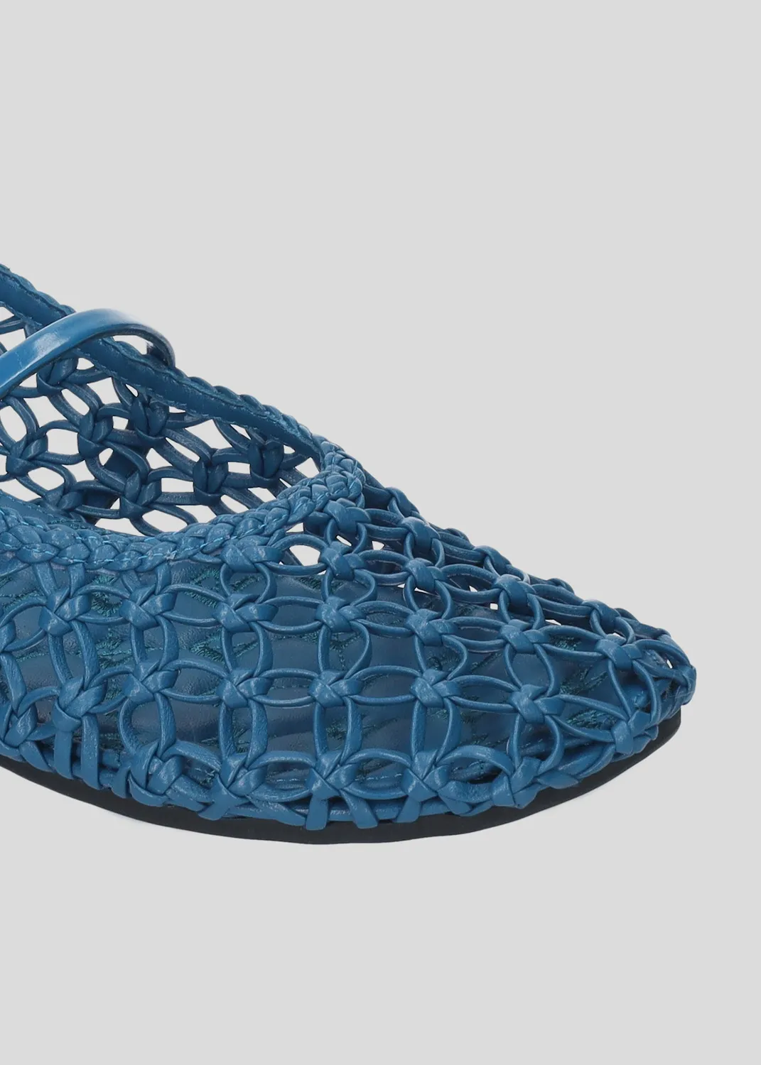 Lola Cruz Gara Ballerina ballerines bleu saphir cuir