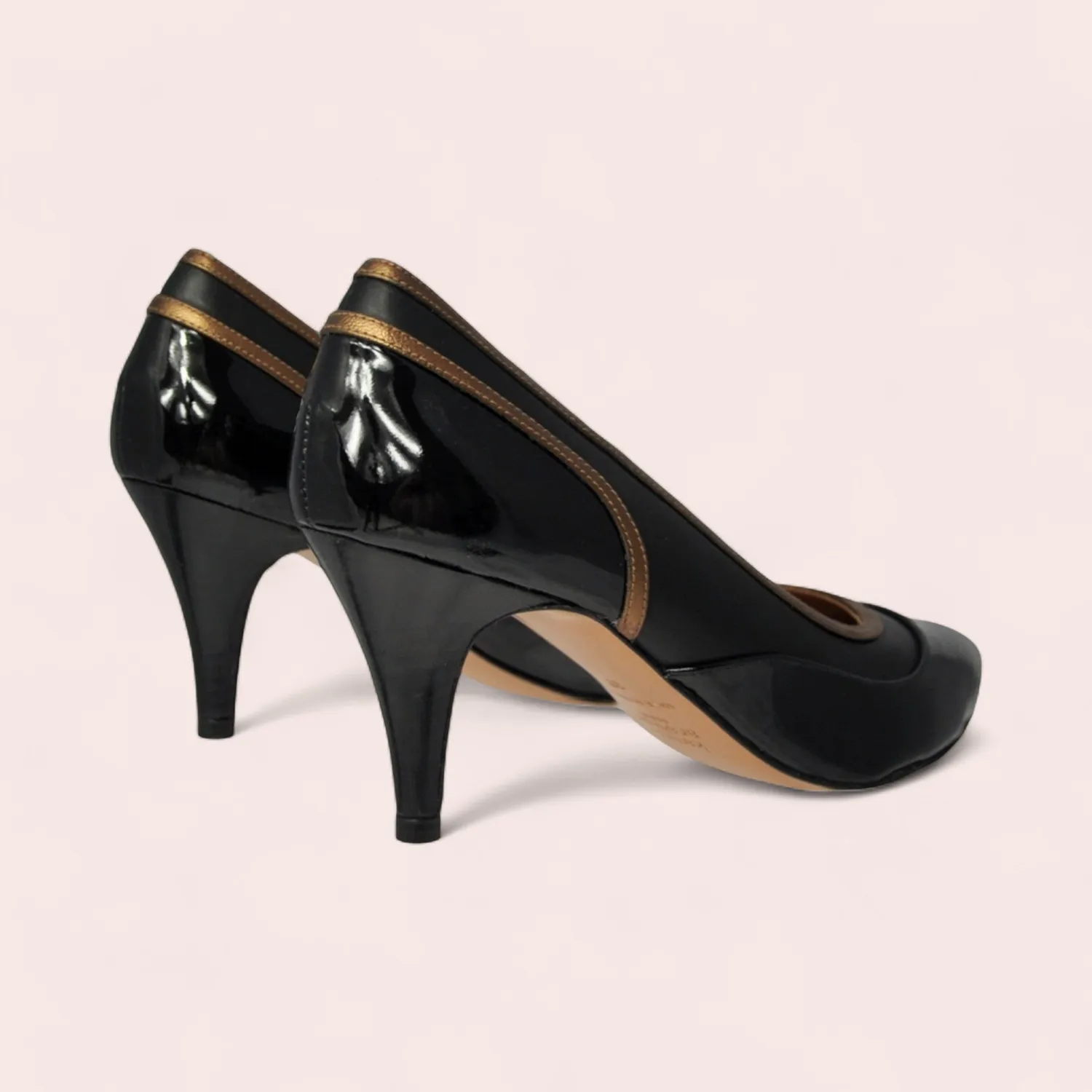 Karine Arabian Vivienne escarpins cuir noir 70mm