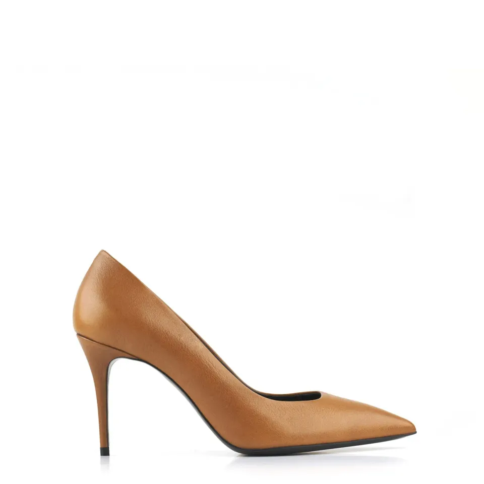 Maison Ernest Voltige 85 escarpins cuir cognac
