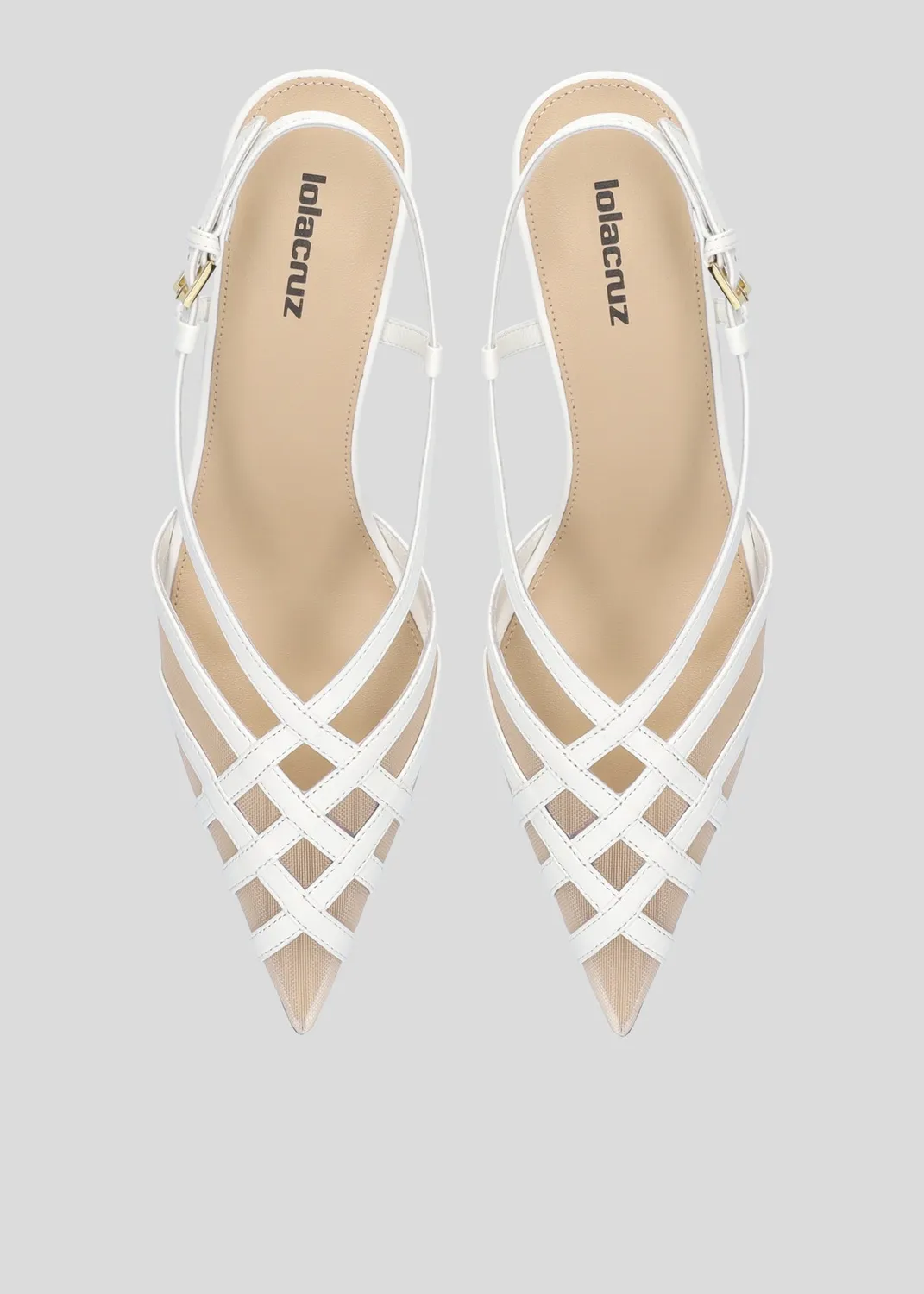 Lola Cruz Eloise Pump 55 escarpins blanc talon 5,5 cm