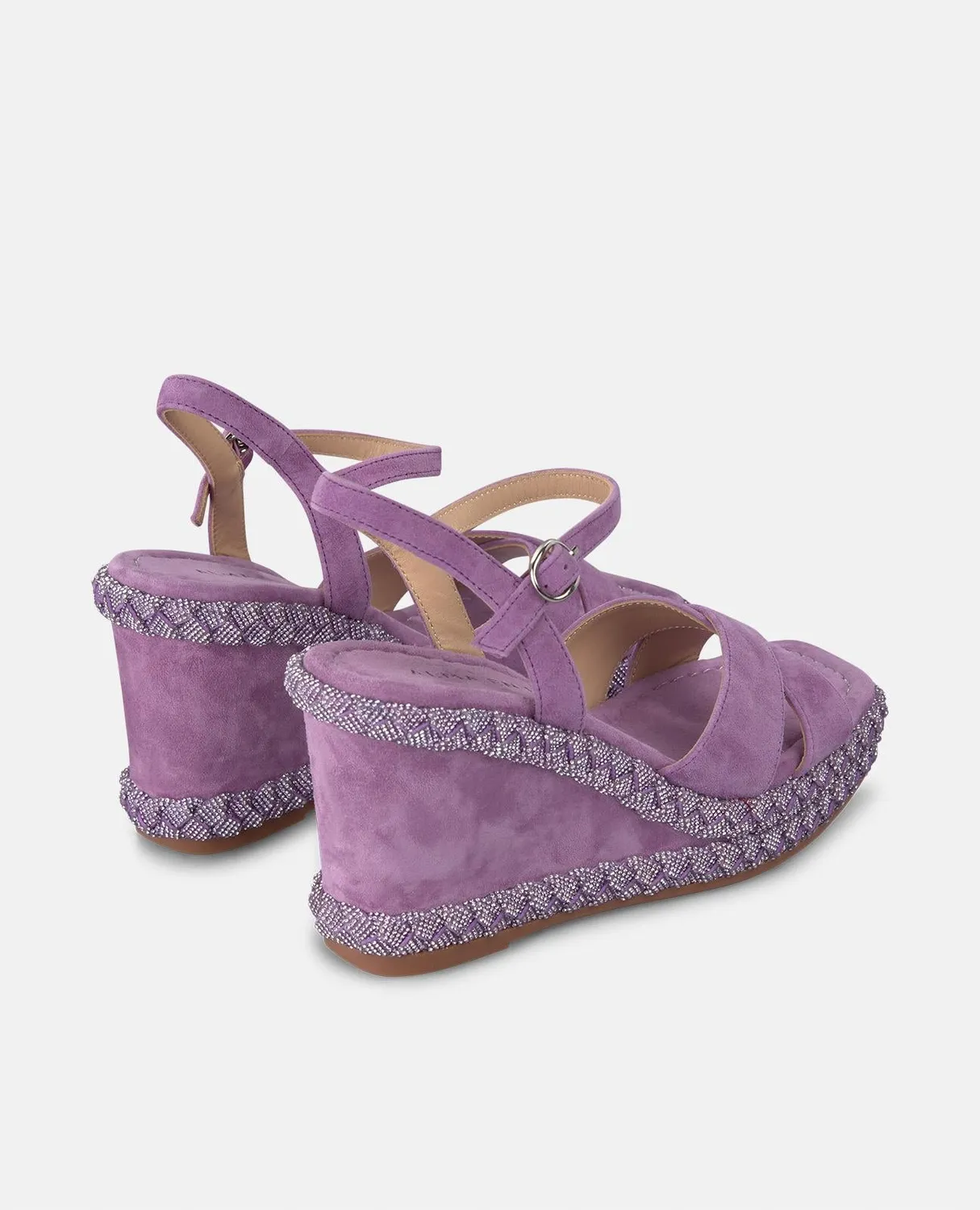 Alma en Pena V251303 compensées violet cuir talon 9,8 cm