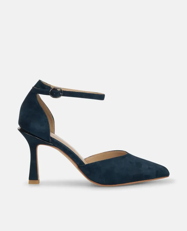 Alma en Pena I250391 escarpins bleu marine cuir talon 9 cm