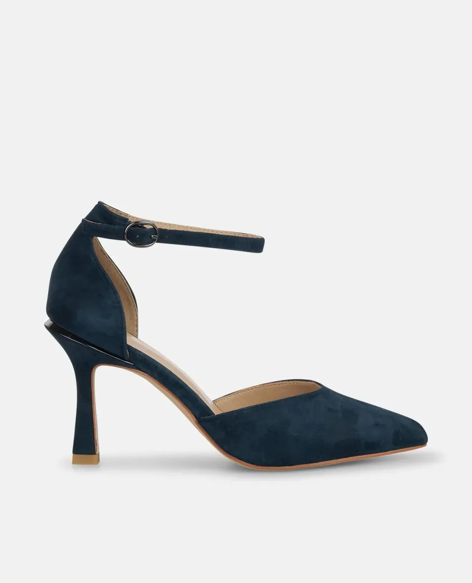 Alma en Pena I250391 escarpins bleu marine cuir talon 9 cm