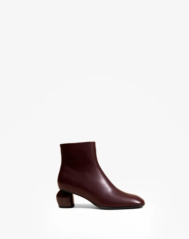 Mi/Mai Tadao Burgundy bottines cuir talon 5cm