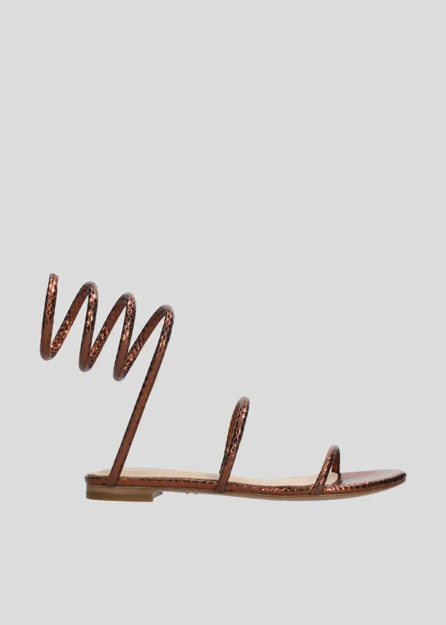 Lola Cruz Piale sandales plates marron sans talon