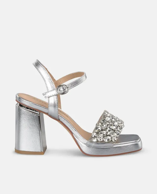 Alma en Pena V250792 sandales strass argenté 8,5 cm