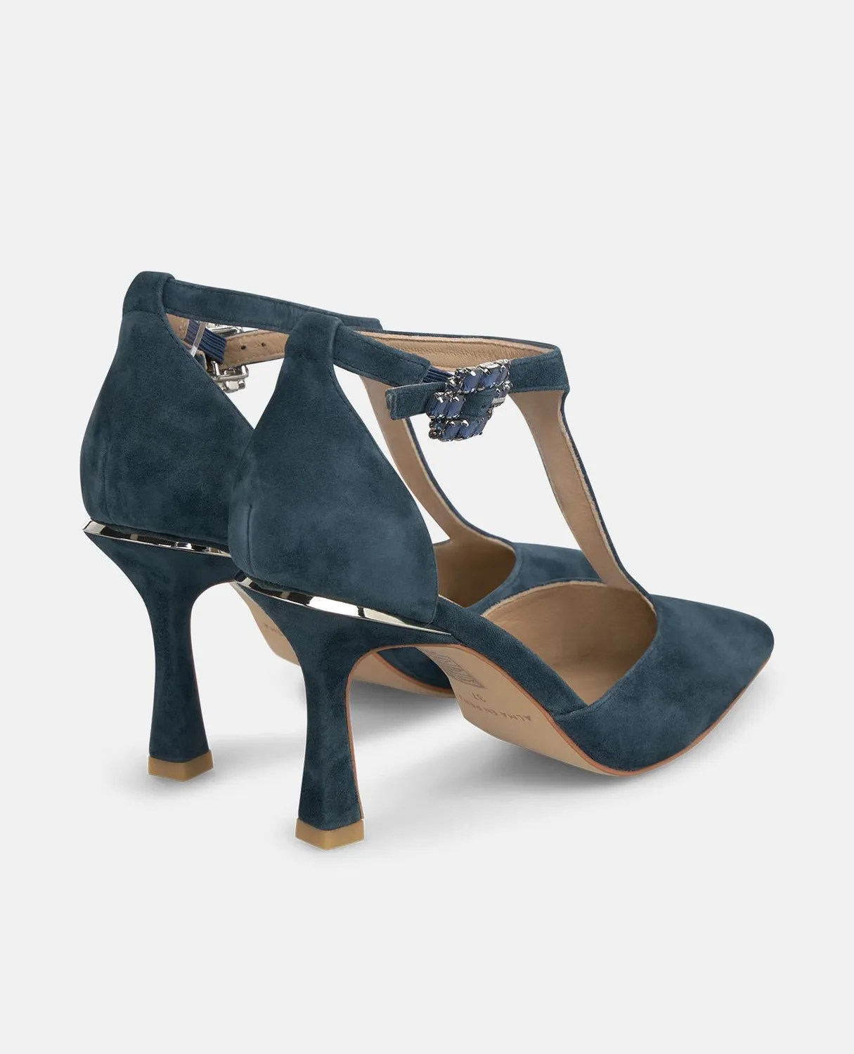 Alma en Pena V262006 escarpins cuir bleu 9 cm