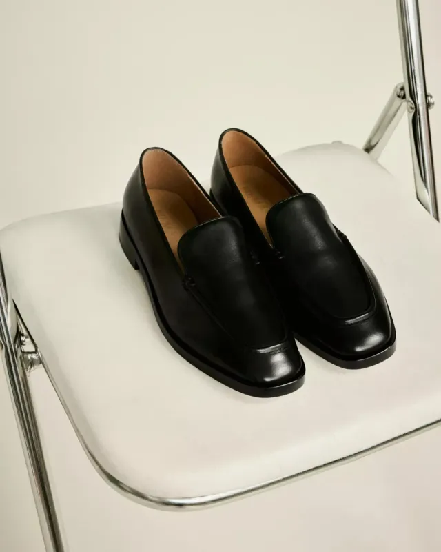 Mi/Mai Aalto Black mocassins noirs plats