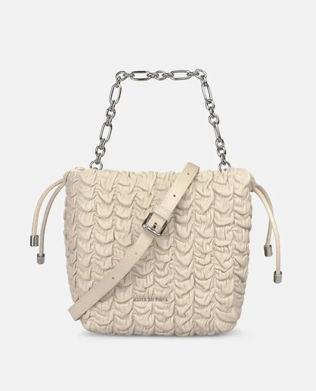Alma en Pena V26BG042 sac gris relief cuir