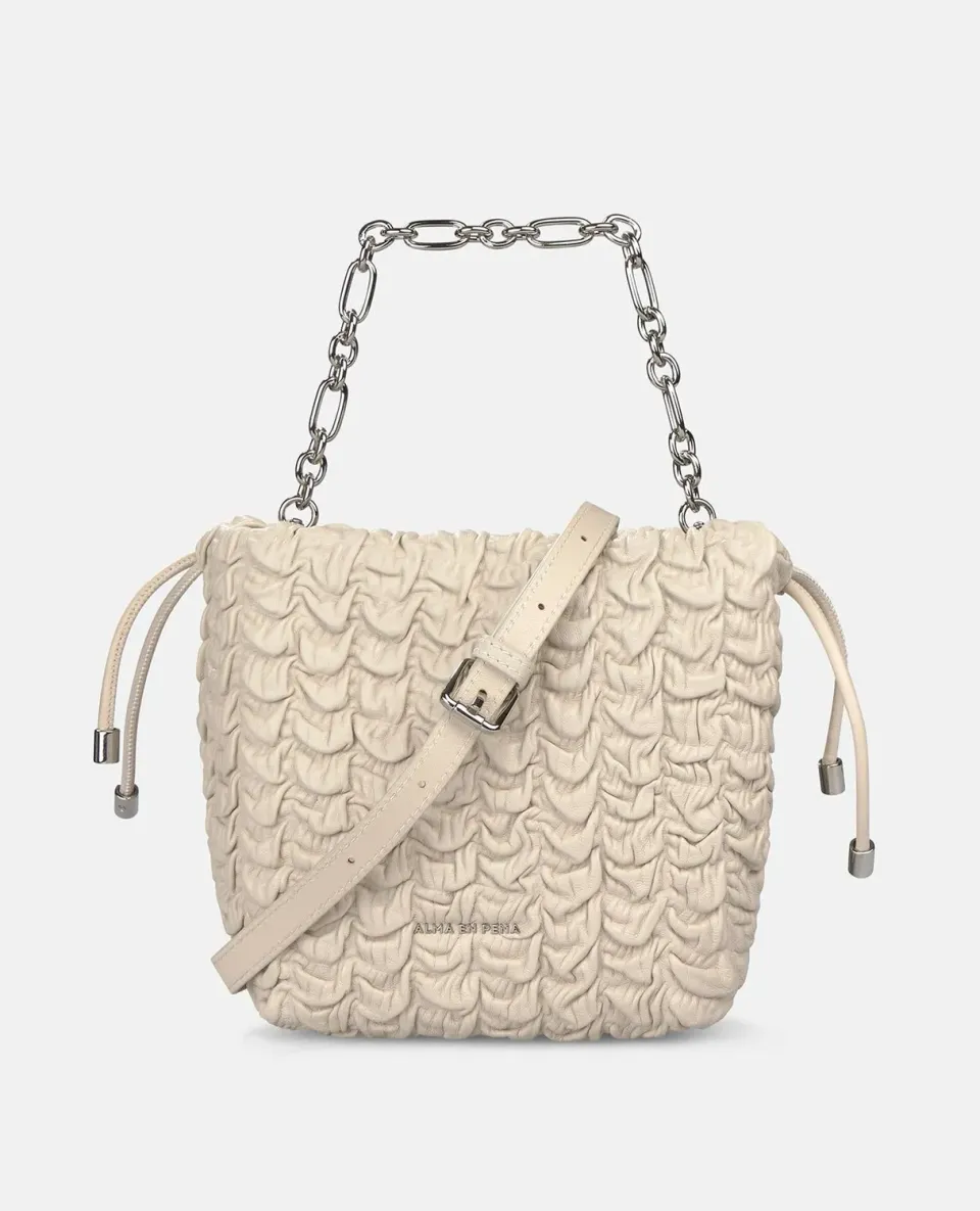 Alma en Pena V26BG042 sac gris relief cuir