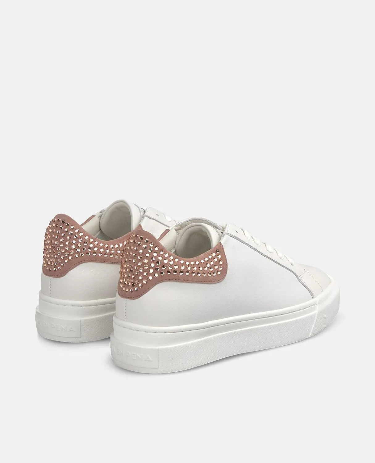Alma en Pena I251553 sneakers rose pedrerie cuir 35-42