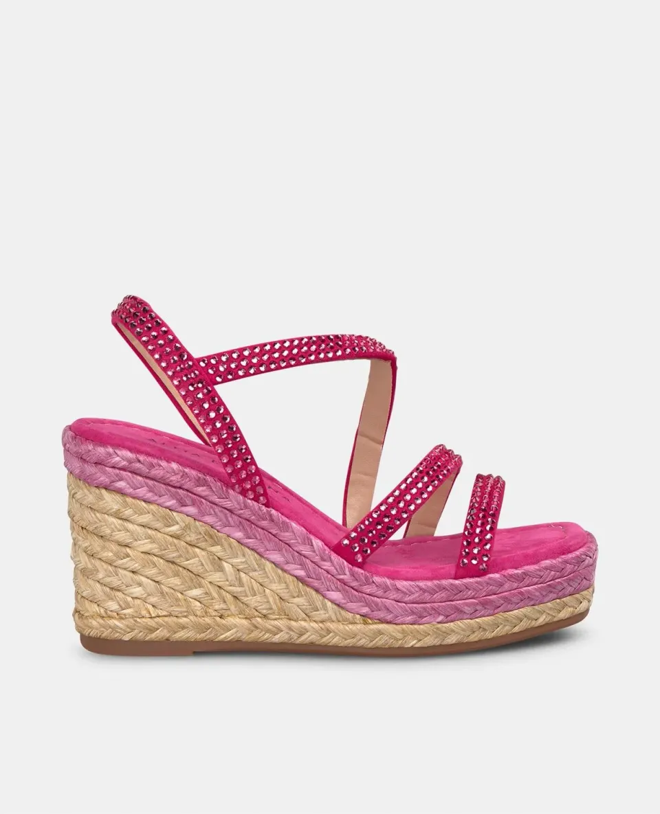 Alma en Pena V2551294 compensées fuchsia strass 9,8 cm