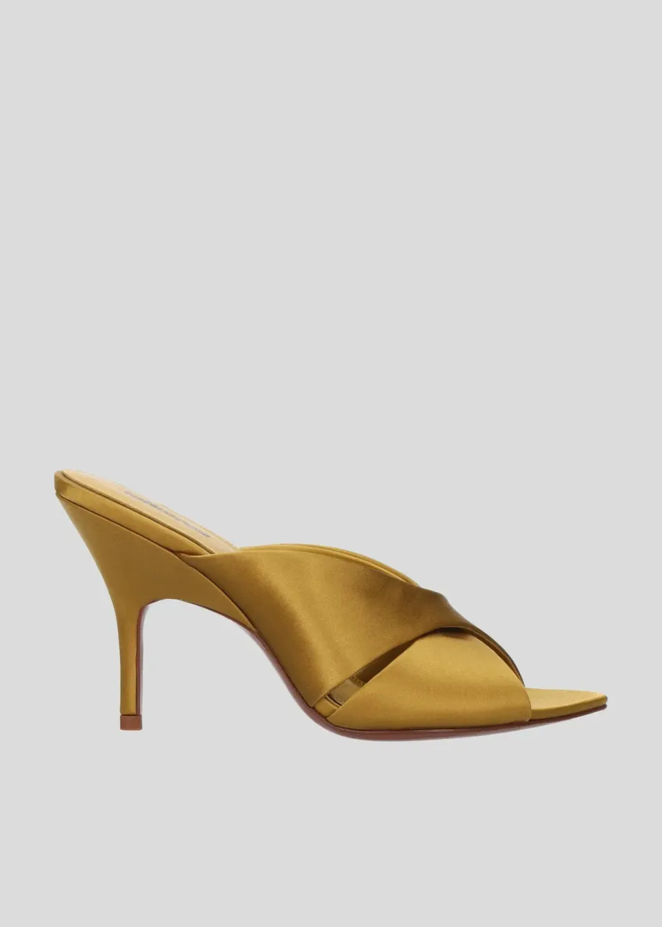 Lola Cruz Lena 95 mules moutarde talon 95 mm