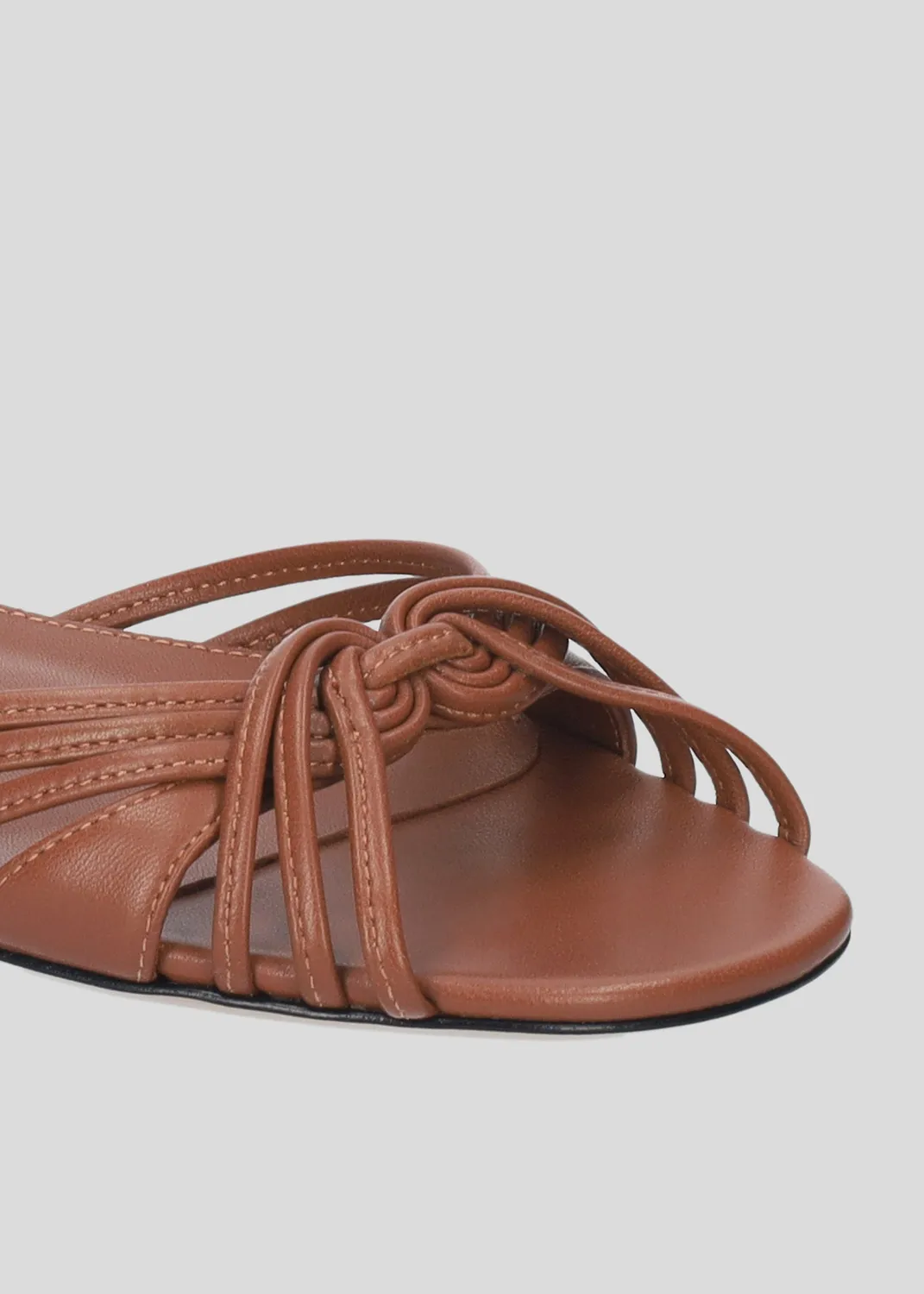 Lola Cruz Heura sandales plates terracotta cuir