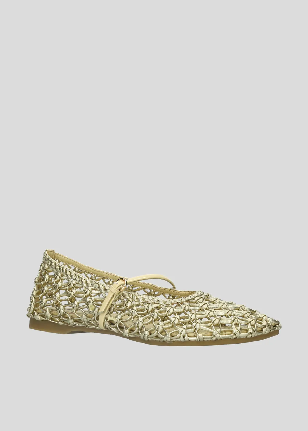 Lola Cruz Gara Ballerina ballerines doré cuir