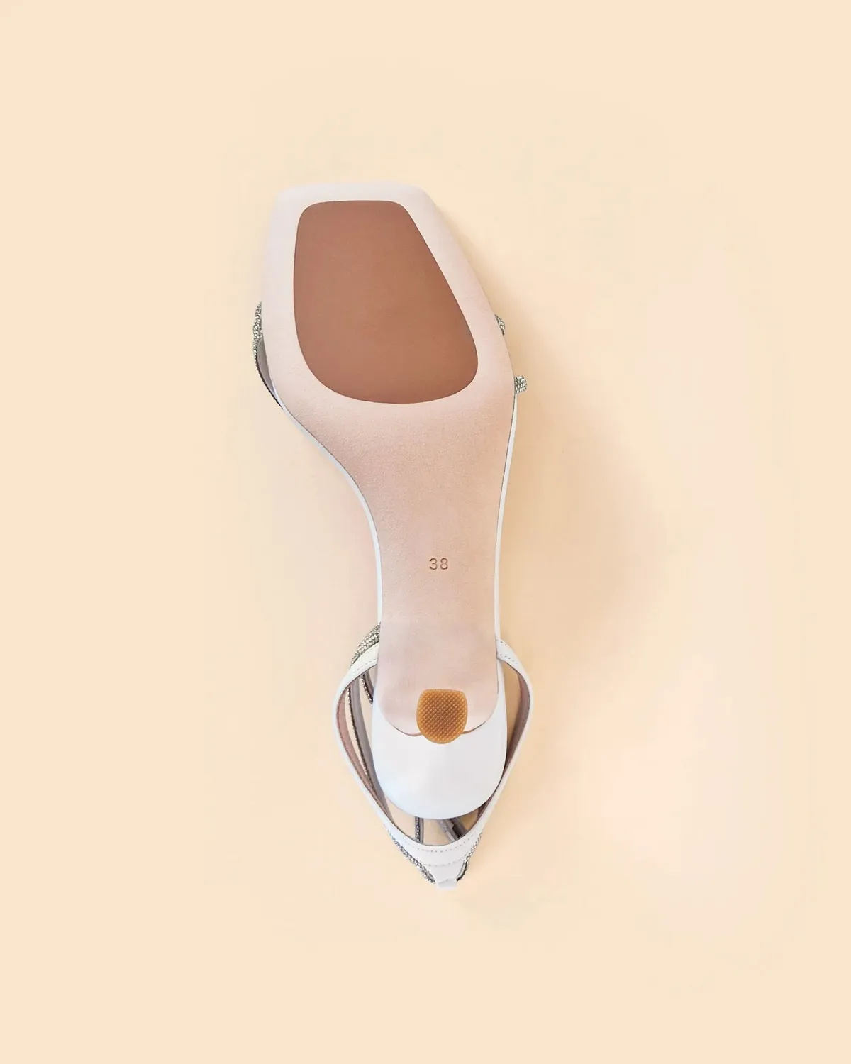 Mi/Mai Capri White sandales blanc strass talon
