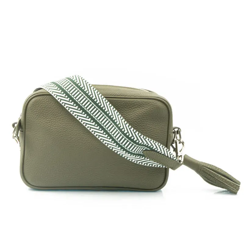Bégum Paris Adèle sac olive cuir grainé bandoulière