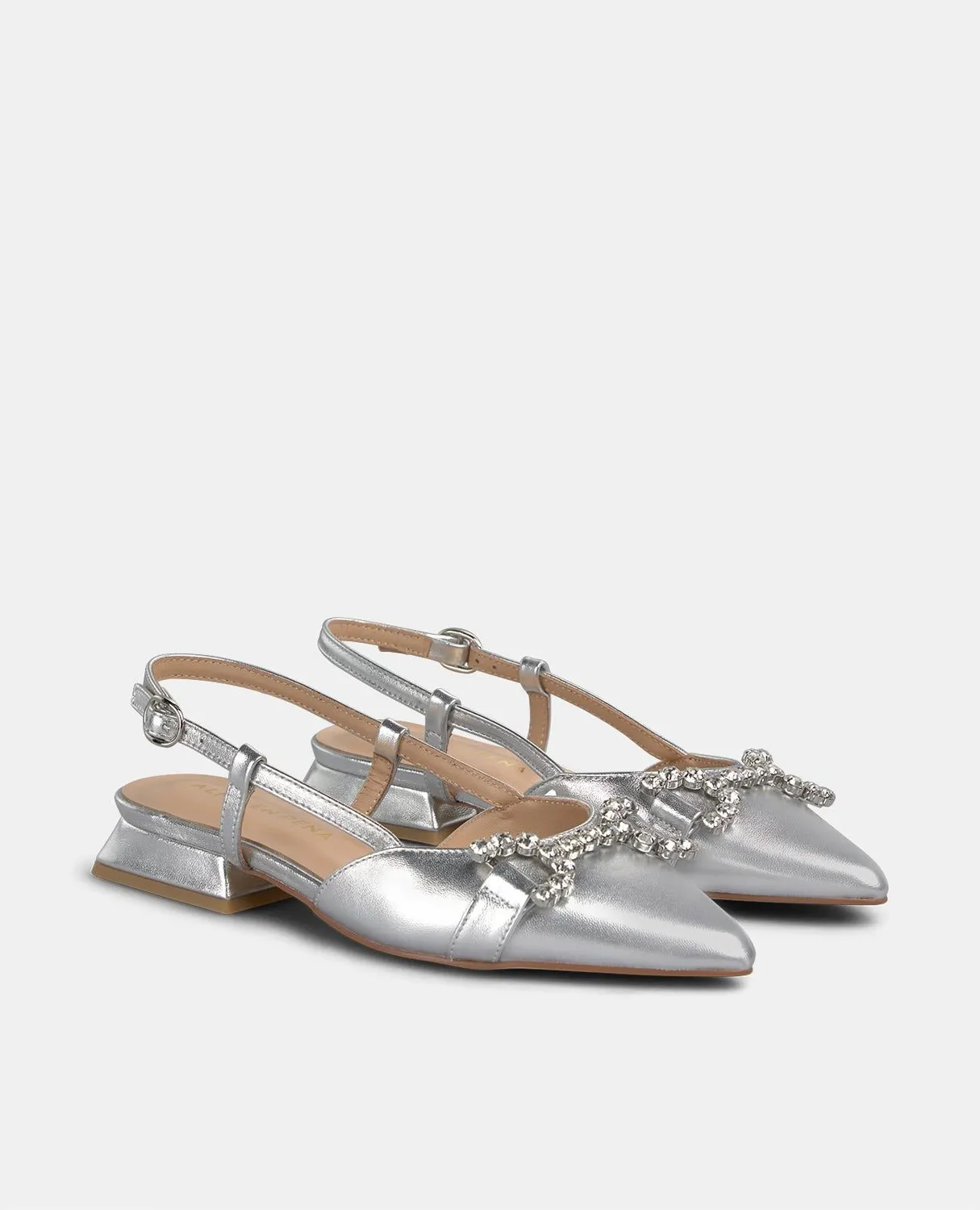 Alma en Pena V250489 ballerines argentées cuir