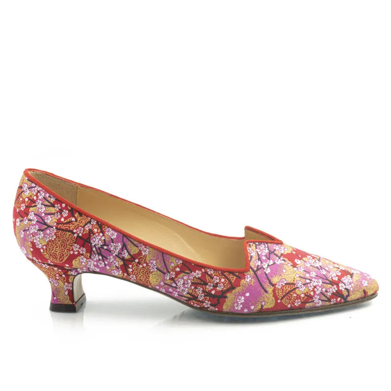 Bégum Paris Marquise escarpins tissu japonais rose
