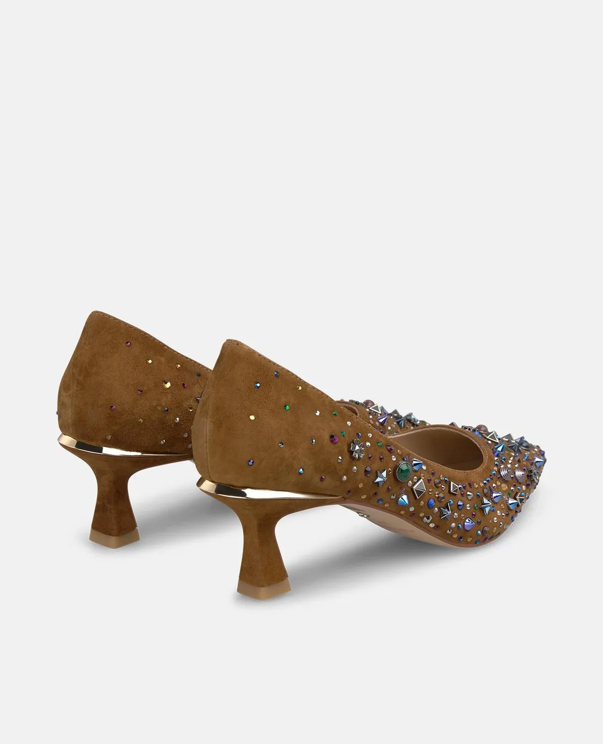 Alma en Pena I260229 escarpins ante camel strass talon 6 cm