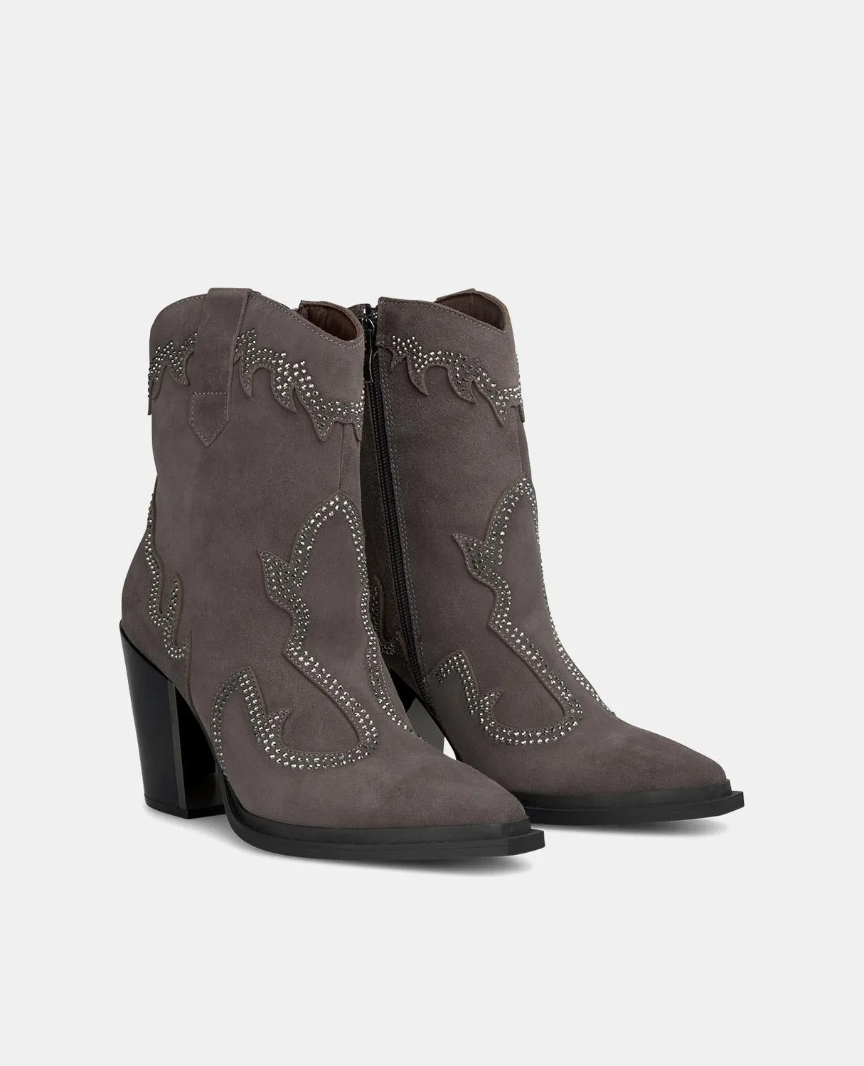 Alma en Pena I240562 bottines gris brillants talon 9,5 cm