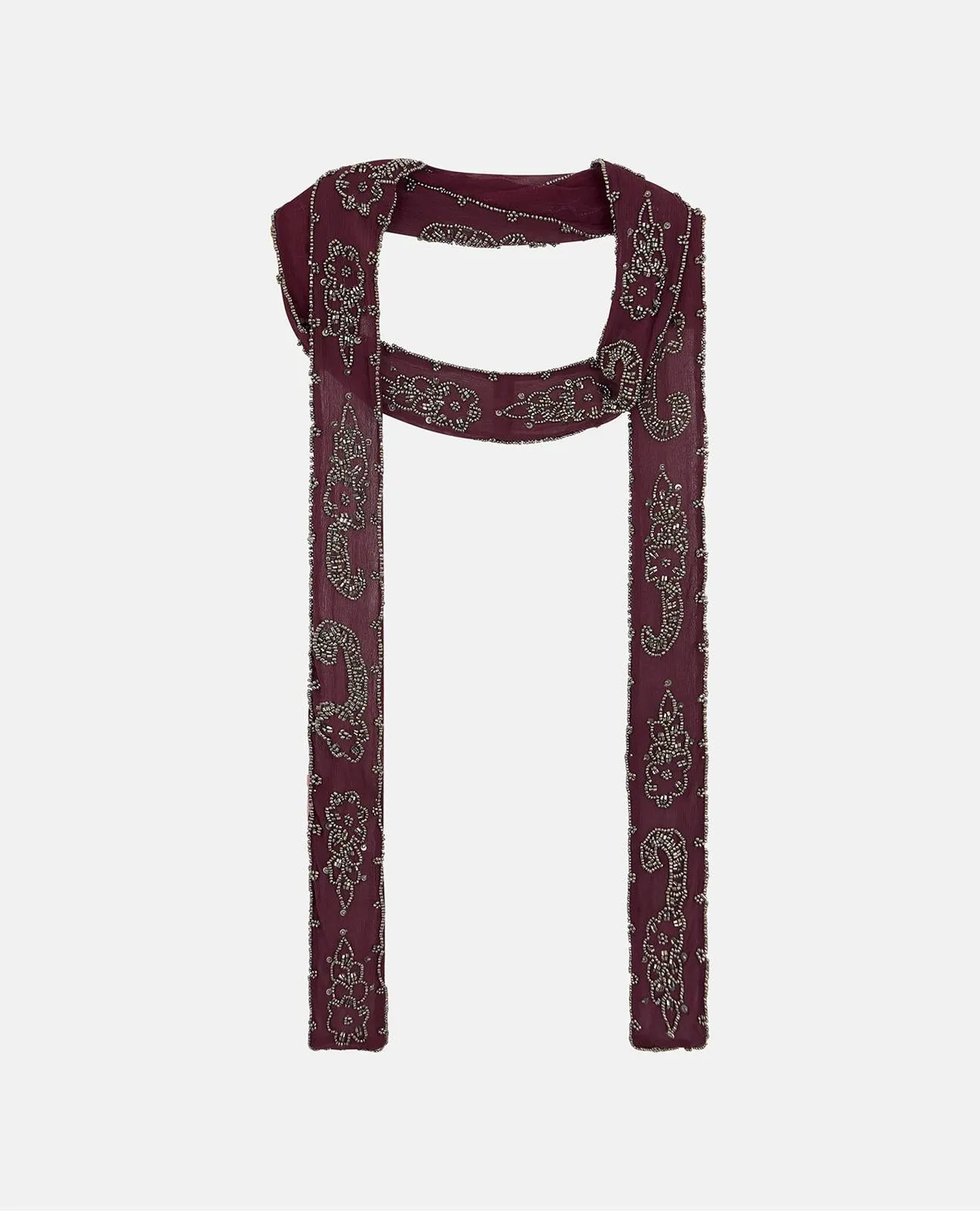 Alma en Pena I25AC101 foulard bordeaux 6x200 cm