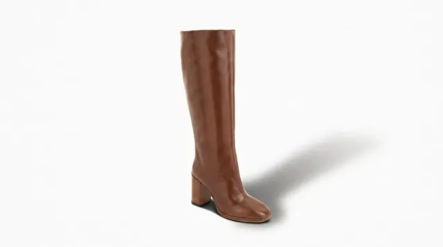 Matteo Pitti Cary bottes genou cuir cognac talon bloc