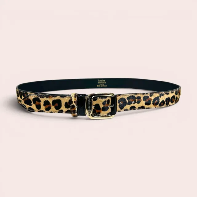Karine Arabian ORTIZ ceinture leopard cuir pony