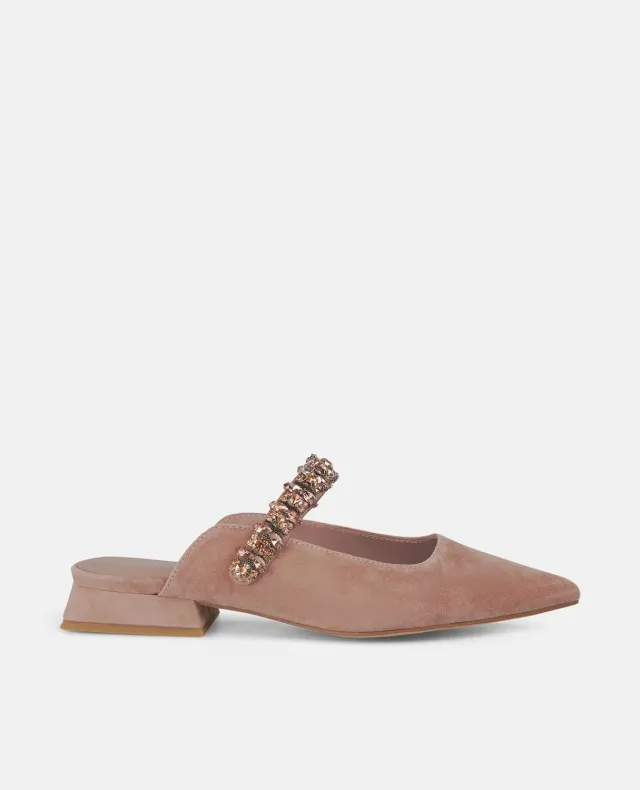 Alma en Pena V250491 mules roses poudré cuir strass 2cm