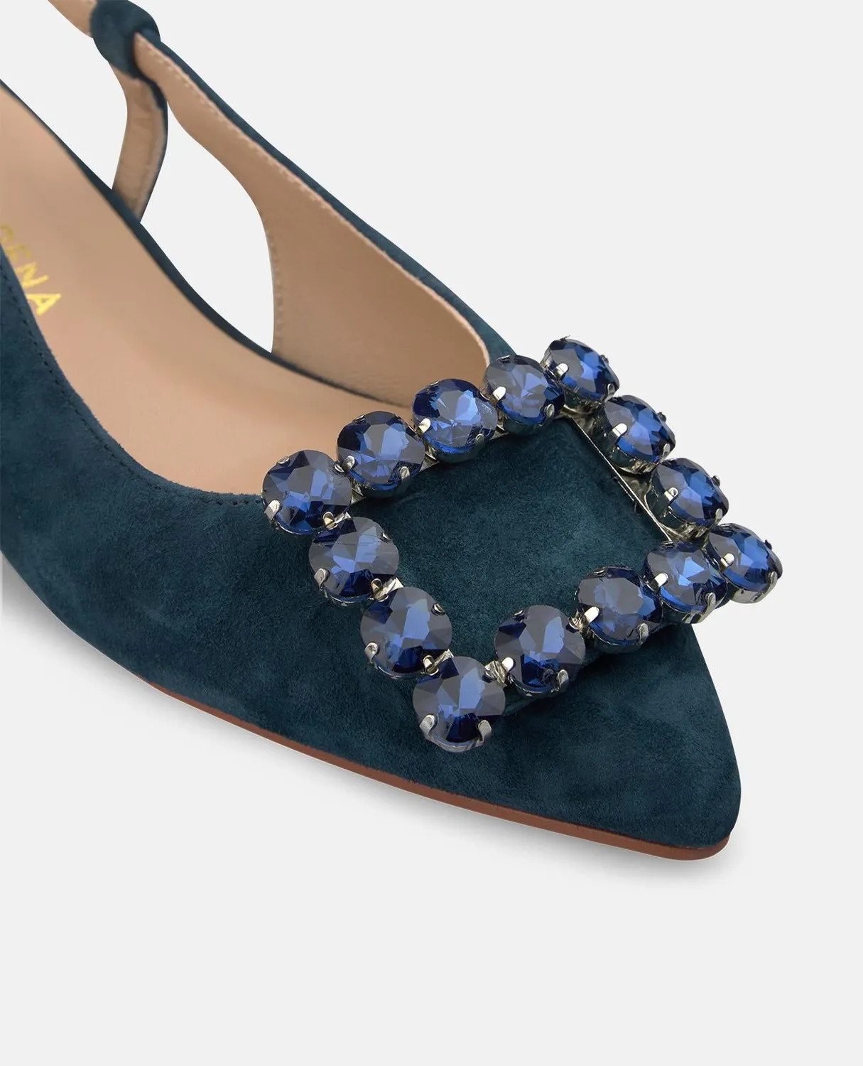 Alma en Pena V261004 chaussures plates cuir bleu marine 2 cm