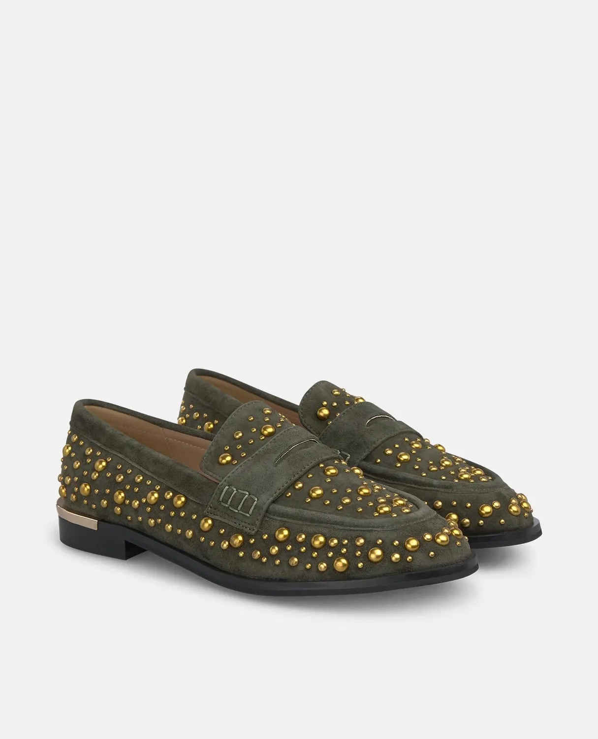 Alma en Pena I250200 mocassins kaki daim strass
