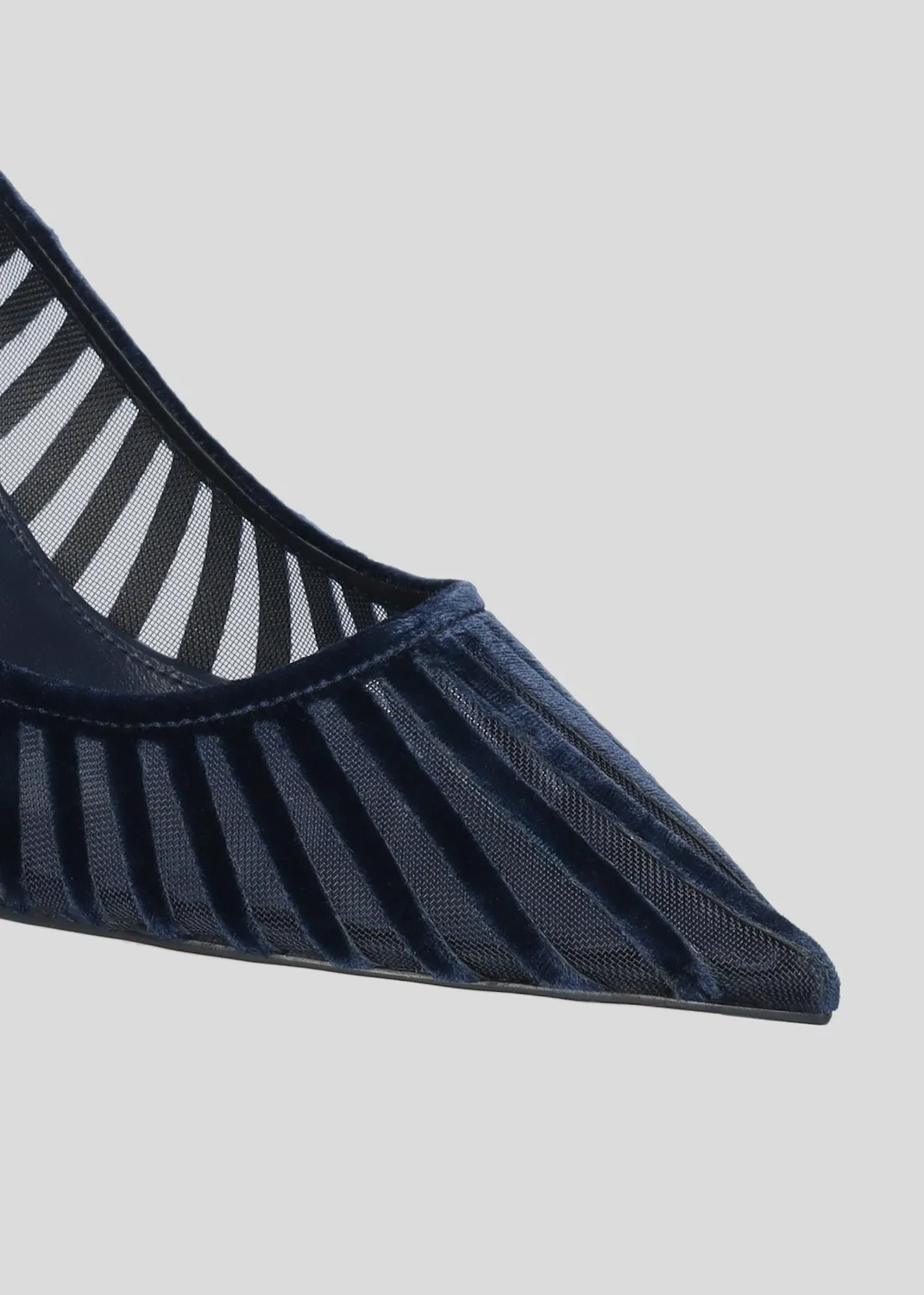 Lola Cruz Candice 65 escarpins bleu nuit cuir