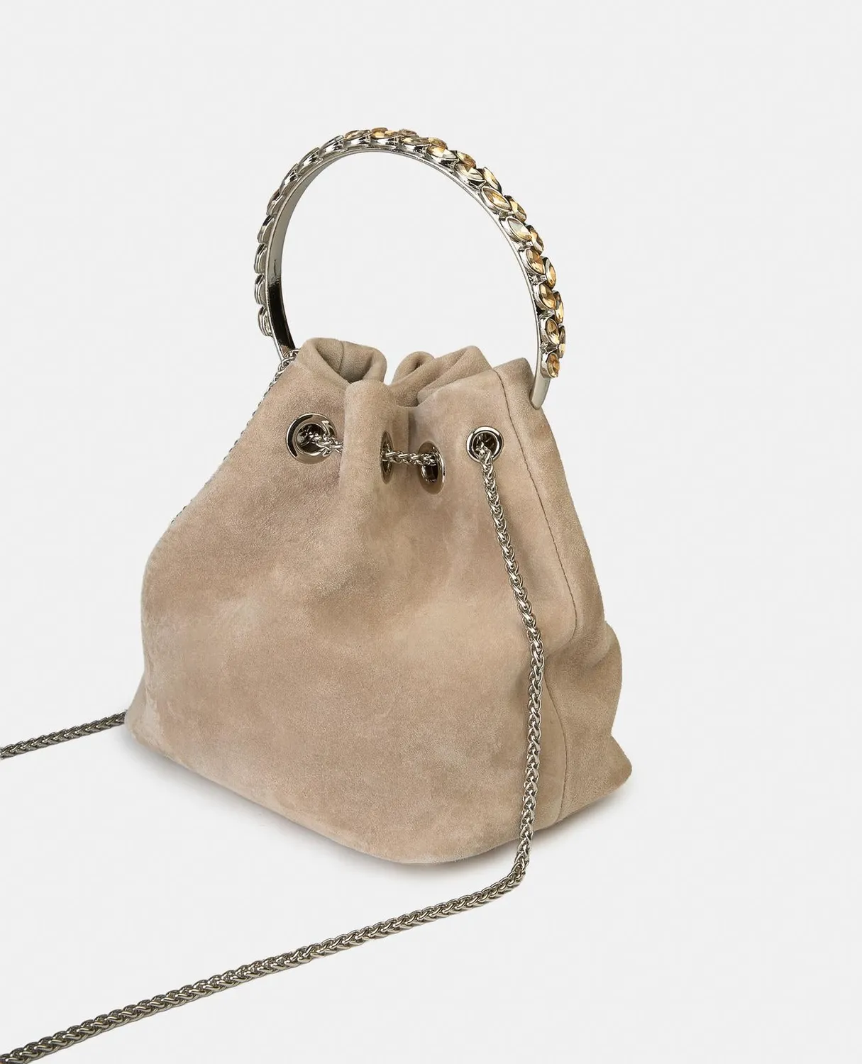Alma en Pena BG110 sac seau cuir vison chaîne