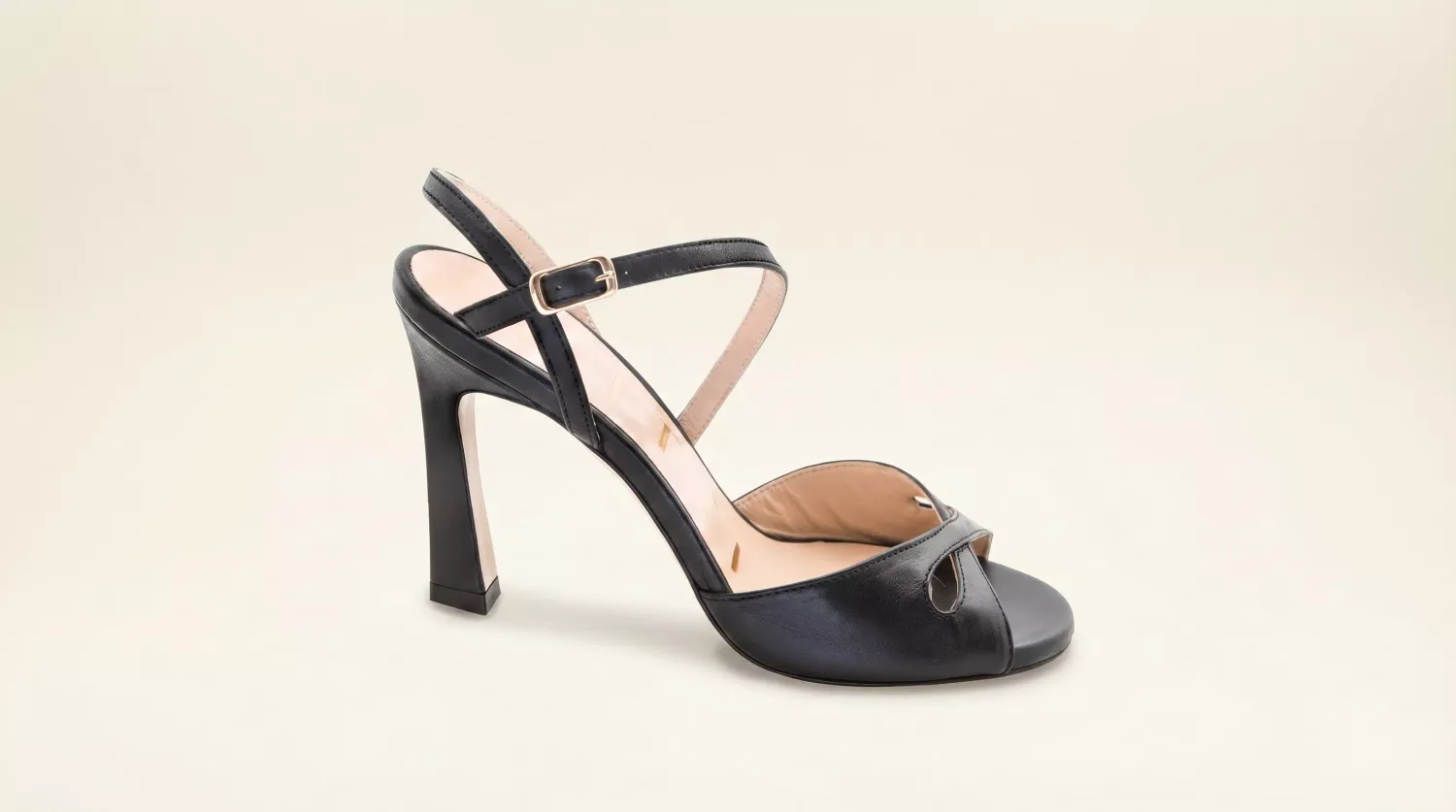 Matteo Pitti Eva sandale noire bride cheville cuir