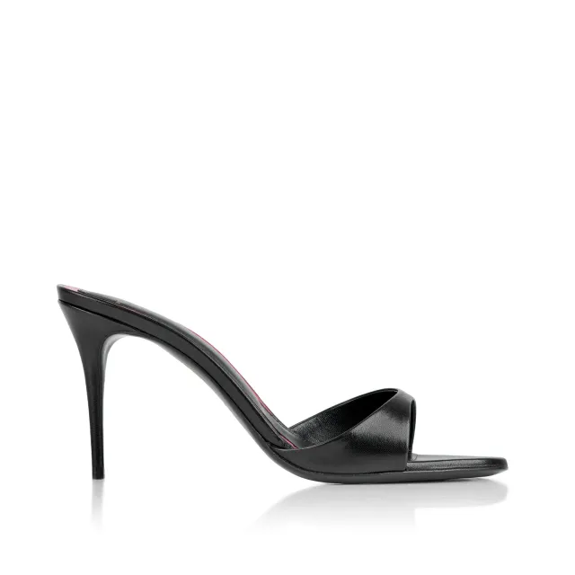 Maison Ernest Lidylle 85 mules noir cuir mat