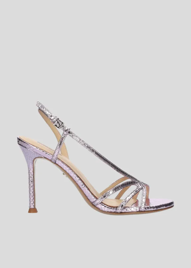 Lola Cruz Tati Sandal 95 sandales mauve talon 9,5 cm