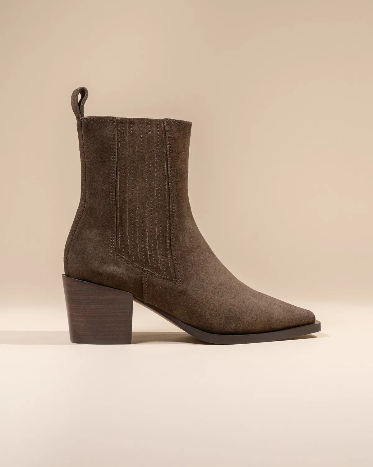 Mi/Mai Jane II Kaki Suede bottines chelsea daim