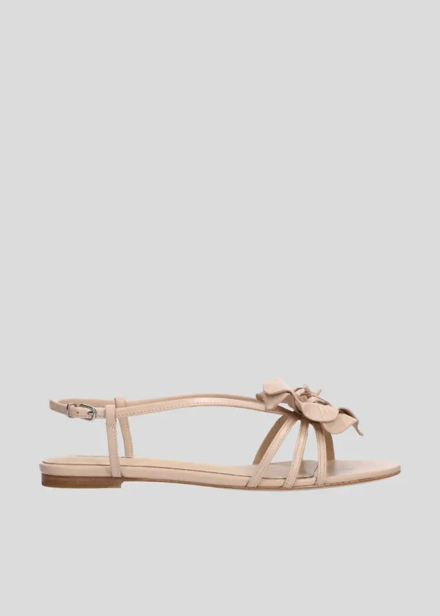 Lola Cruz Tulipa Flats sandales nude plat