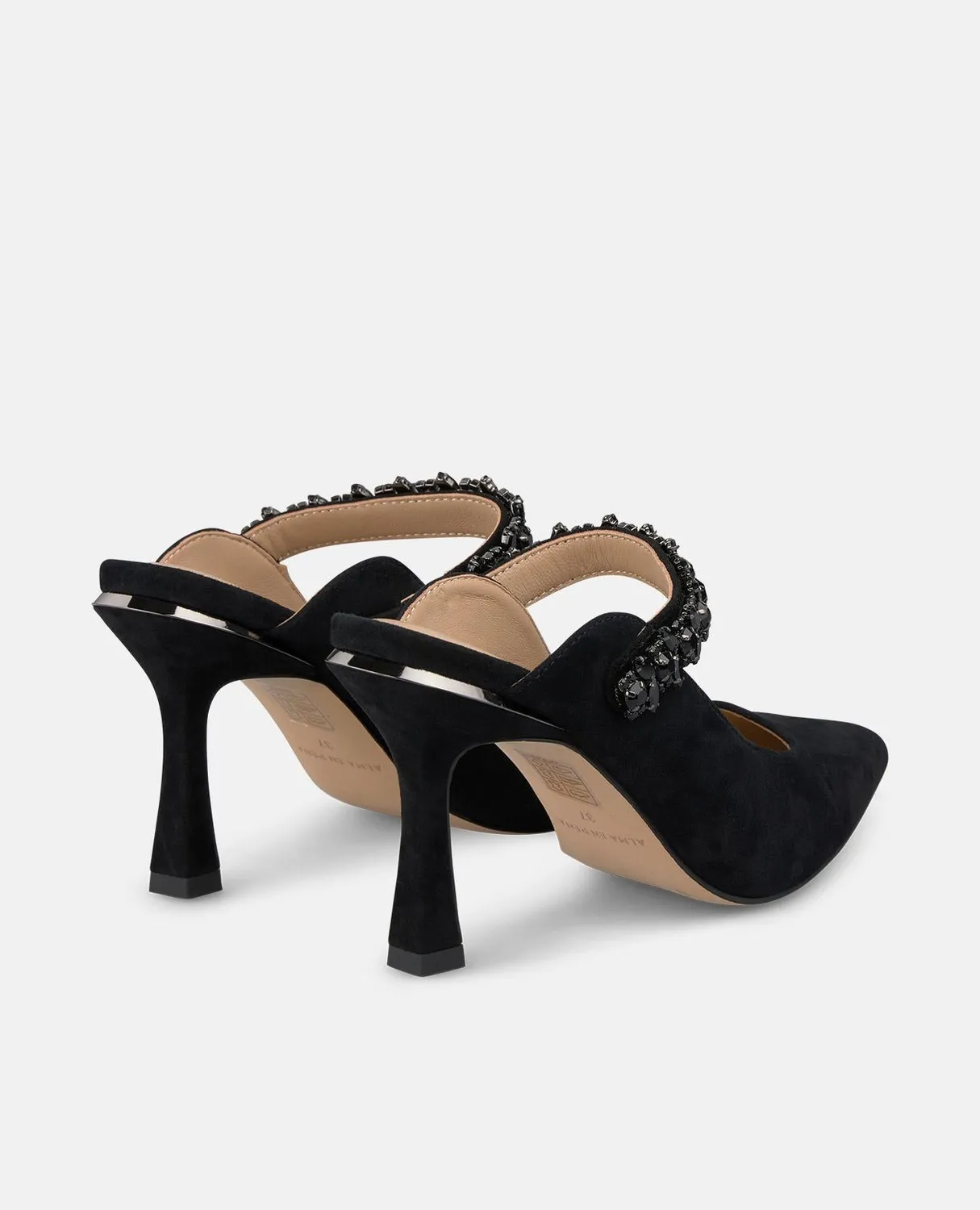 Alma en Pena I250417 escarpins noirs suede talon 9 cm