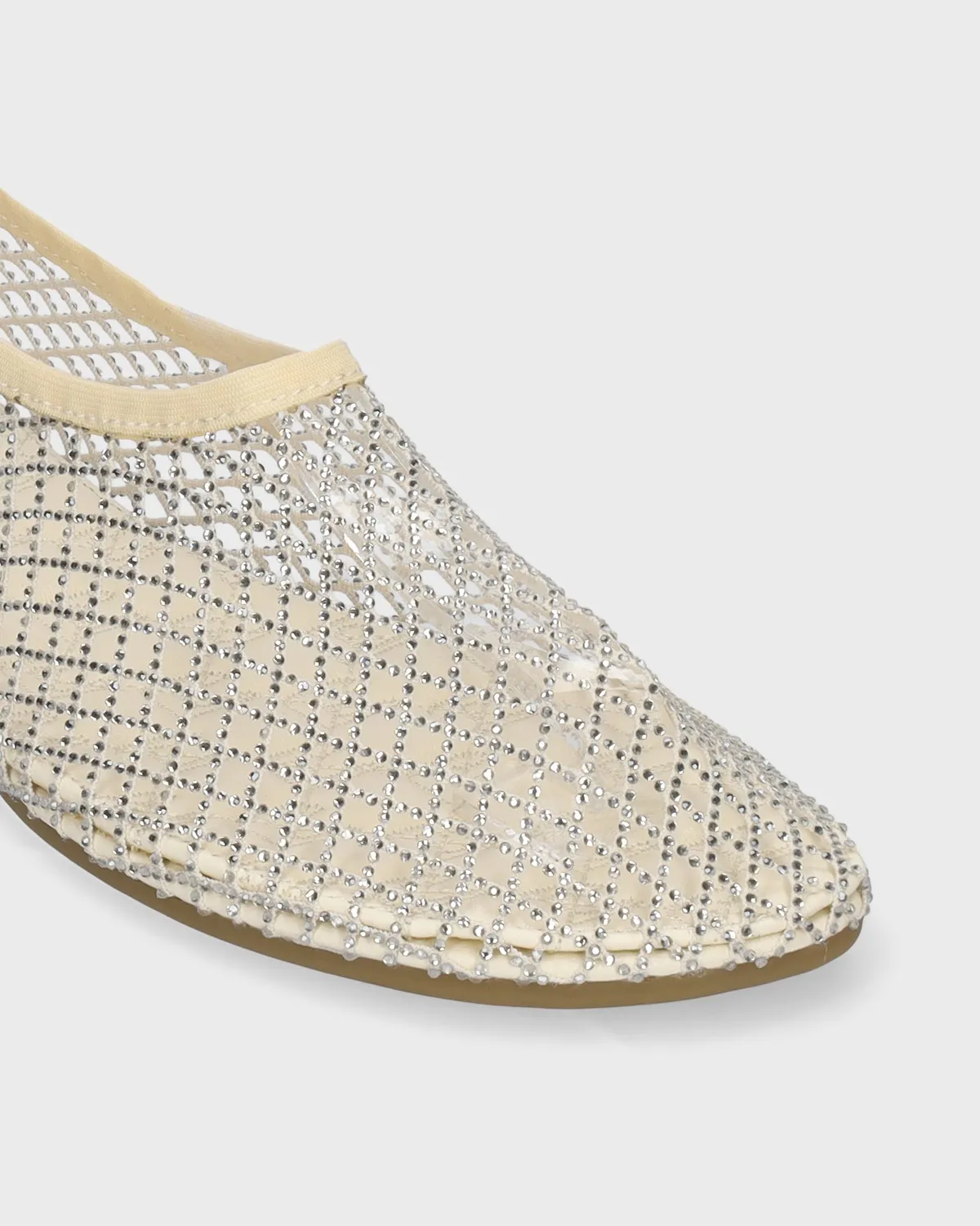 Lola Cruz Ruby ballerines blanc cassé plat